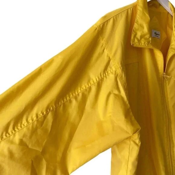 Lacoste Unisex Yellow Sportswear Outwear Wind Jacket Oversized Zipper SZ L - Picture 8 of 12